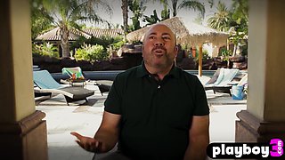 Exciting big boobs babes washing luxurious car