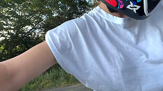 Picking up my favorite client from DIDI Without a bra, I Convince him and I suck it!