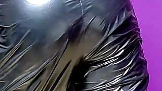 Dominant Pvc MILF Sauna Suit Destruction. Smoking, Ripping, Sweaty Teasing and Orgasm