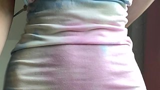 Amateur redhead masturbates then gives a blowjob
