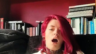 Hot redhead amateur teen girl riding and jerking boyfriend