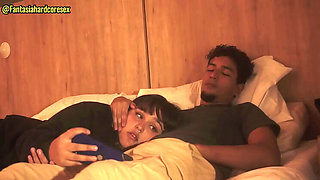 Step Sister Lets Me Face Fuck Her Throat - Almost Caught Blowjob & Facial