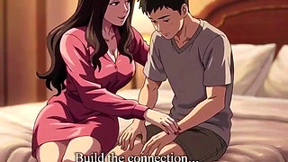 Stepmother teach inexperienced stepson how to fuck