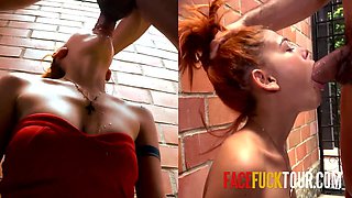 Petite Latina Teen Face Fucked Rough By Big White Cock American In Public