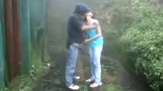 Vanilla - Cute Teen 18+ Fucks Her Bf In The Rain