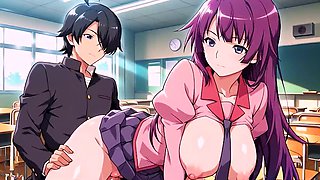 Anime, hentai, suck off