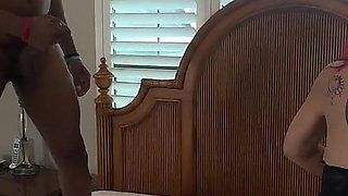 Kinky Redhead Double Penetrated by Black Cocks