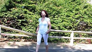 Annabella Struts Herself Outside for Some Exercise