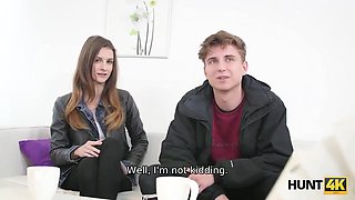 Hunter Gets Satisfied By Sexy Babe Because Couple Needs Cash