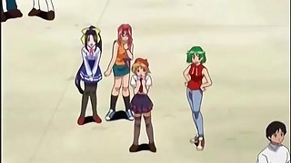 Horny japanese anime teens showing off their sexy bodies