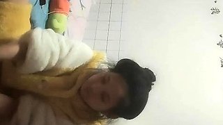 Cute amateur Asian web cam girl teases her great body