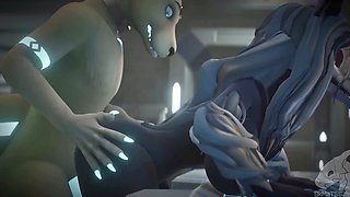 Epic furry animation features internal ejaculation and massive cumshot