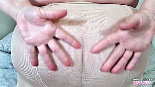 BBW MILF Wife in Pantyhose - Amateur Real Homemade Big Tits Round Ass Tights