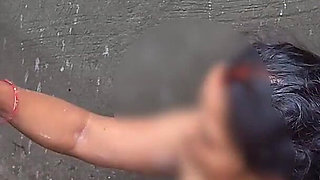 Desi Indian Chubby Bhabhi Hot Romantic Sex with Devar While Bathing