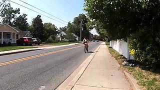 AmWednesday - flashing on a bike