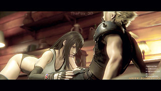 Final Fantasy 7 FF7 - Tifa + Aerith All Work 2024 WM Full Color Grading (Sound) By Aries' Possession Animation 3D Hentai