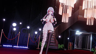 Mmd]hot Pink; Straps; Erotic Patterns; Lingerie; Black Stockings