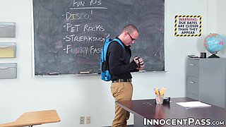 Horny studentÂ  Brad Hart tits and pussy fucks his hot teacher Mercedes Carrera in the classroom
