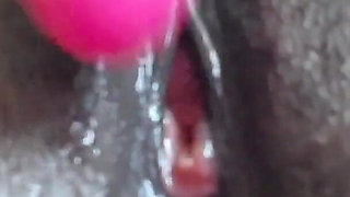 Stimulating My Clit with Vibrator Intense Squirting Orgasms