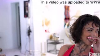 First Anal Sex with Tattooed Babe Ravyn Alexa Takes Big BBC