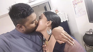 Desi indian sexy kavita Vahini fuck with husband's brother in kitchen