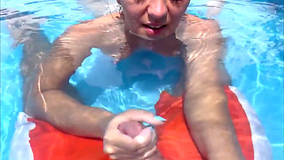 Blowjob, Handjob in Pool