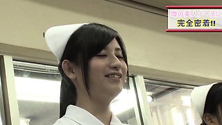 Naughty Japanese Nurses Blowjob In A Hospital