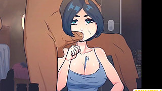 Short Haired Girl Gets Face Fucked When Time Is Stopped HD