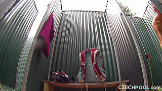 Czech Pool 24: Unshaved Redhead with a Pierced Pussy