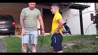 Amateur Latina MILF Cheats On Husband With His Friend In Yard Doggy Style Blowjob