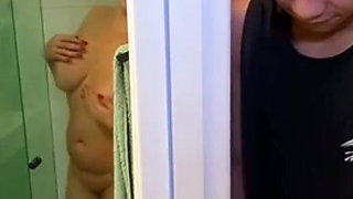 Stepmom Caught Her Stepson in the Handjob, Grounded Him to Eat Her Ass