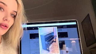 Blonde teen Sierras first erotic masturbation video