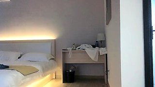 Small tit tan amateur gives a blowjob