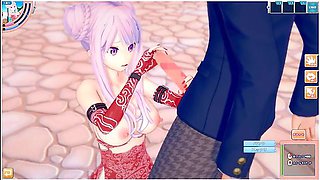 [hentai Game Koikatsu! ]have Sex With Big Tits Vtuber Tanaka Hime.3dcg Erotic Anime Video