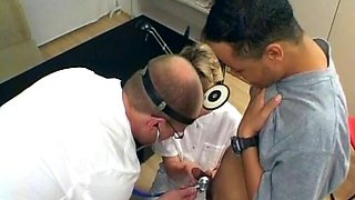 Sick Patient and Horny Doctor Giving a Horny German Nurse Some Warm Cum