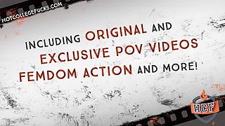 Blonde College Guy Bryson Fucks Hot Student Bailey - Big Tits Blowjob POV