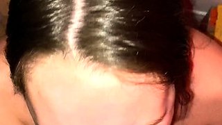 Amateur Bikini Babe in Blue is POV Blowjob Slut