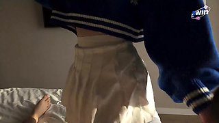 Alluring teen heartbreaker hot POV sex video