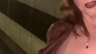 Showing My Boobs on the Street