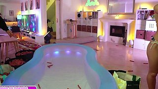 Lovely Amateur teen brunette masturbating outdoor