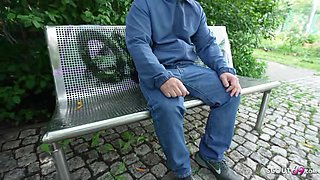 GERMAN SCOUT - Skinny Redhead Fan Fuck