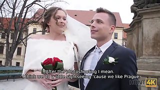 Hunt4k. nice teen bride gets banged for money in front of her groom