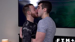 JockPussy - Mind-blowing FTM guy Luke Hudson inhales nasty gigantic pecker