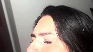 Tit fucked busty brunette blowjob babe sexy pov action