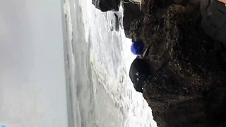 public dark beach fuck with big ass blonde teen creampie