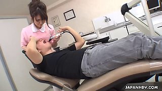 Mao Chinen is a dental assistant and she loves it when patients fuck her.