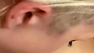 Tattooed Blonde Bent Over the Table - Tongue Deep in Her Wet Pussy From Behind