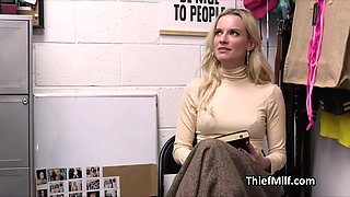 Milf caught with some stolen dildos