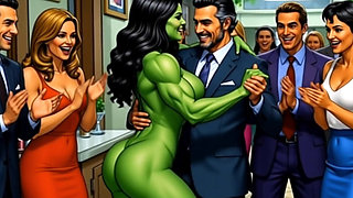 Slutty She-hulk Nudity. Cartoon