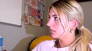 Blonde teen Sierras first erotic masturbation video